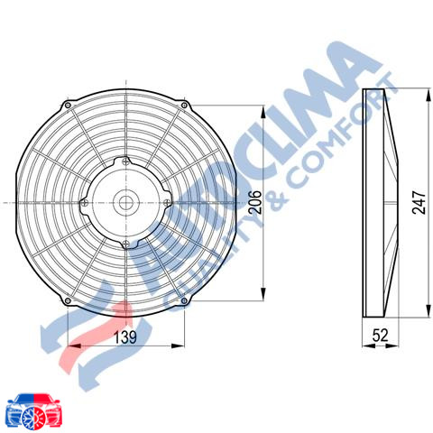 Ventilator Motor Condensator SPAL/Autoclima VA07-AP12/C-31A