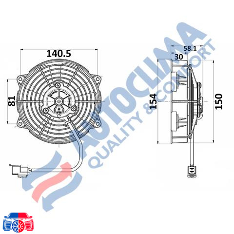 Ventilator Motor Condensator Autoclima VA39-A101-45A,30315230