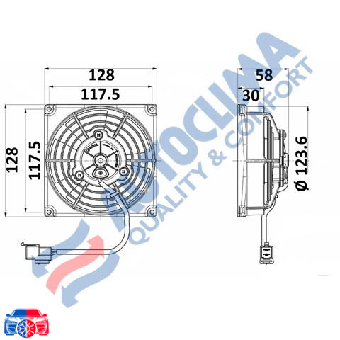 Ventilator Motor Condensator SPAL/Autoclima