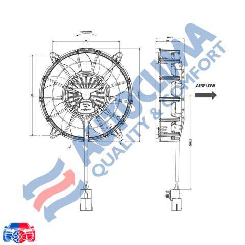 Ventilator Motor Condensator SPAL/Autoclima