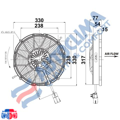 Ventilator Motor Condensator Autoclima VA90-BBL338P/N-94A,30315352