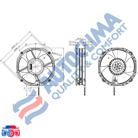 Ventilator Motor Condensator Autoclima 2214F/2TDHOU-700