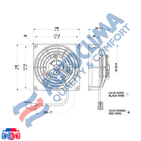 Ventilator Motor Condensator SPAL/Autoclima