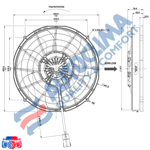 Ventilator Motor Condensator Autoclima C/N-103A-30315395