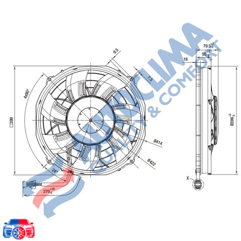Ventilator Motor Condensator Autoclima –30315414