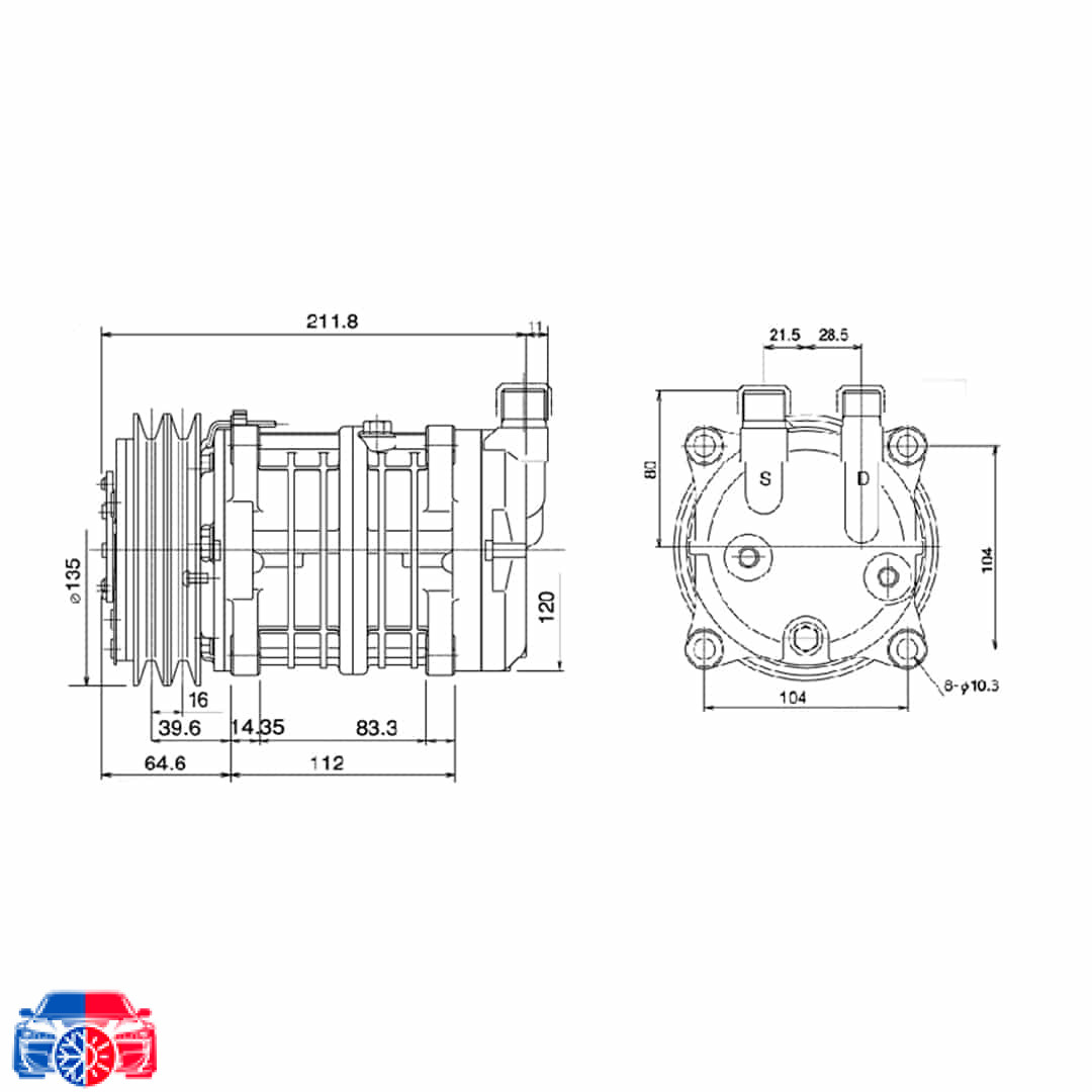 COMPRESOR CLIMA TM 16 VALEO 2AG 12V